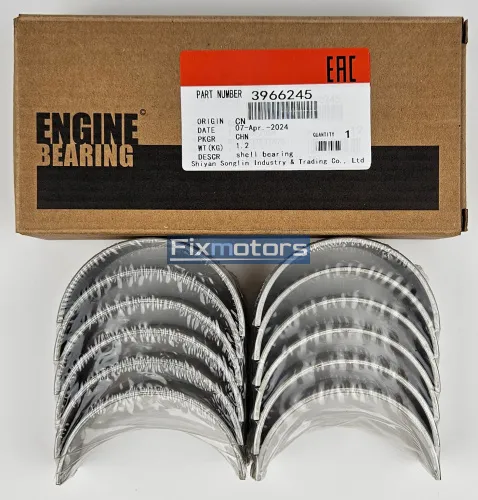 Вкладыши шатунные к-кт +0,25 Cummins C8.3, QSL, QSC 4089804 (3950662+3966245)