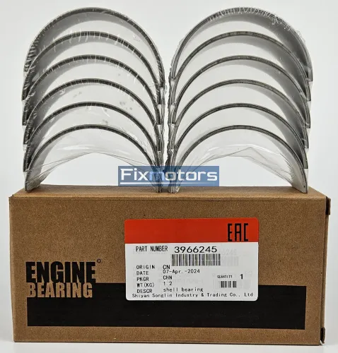 Вкладыши шатунные к-кт +0,25 Cummins C8.3, QSL, QSC 4089804 (3950662+3966245)