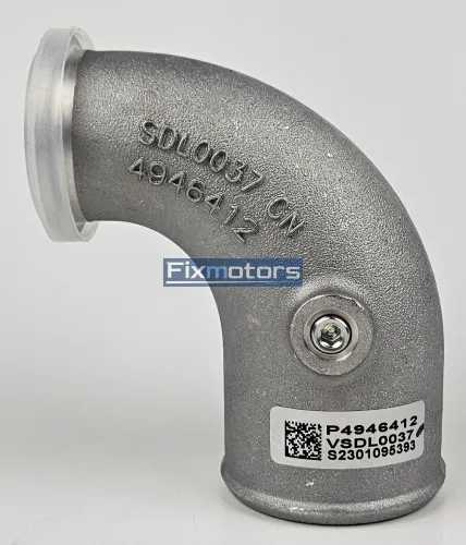 Патрубок турбокомпрессора Г-образный Cummins 6ISBe ISF 3.8 4946412 4945501