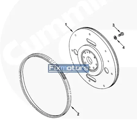Маховик 6BT, EQB 3281518, 3281477